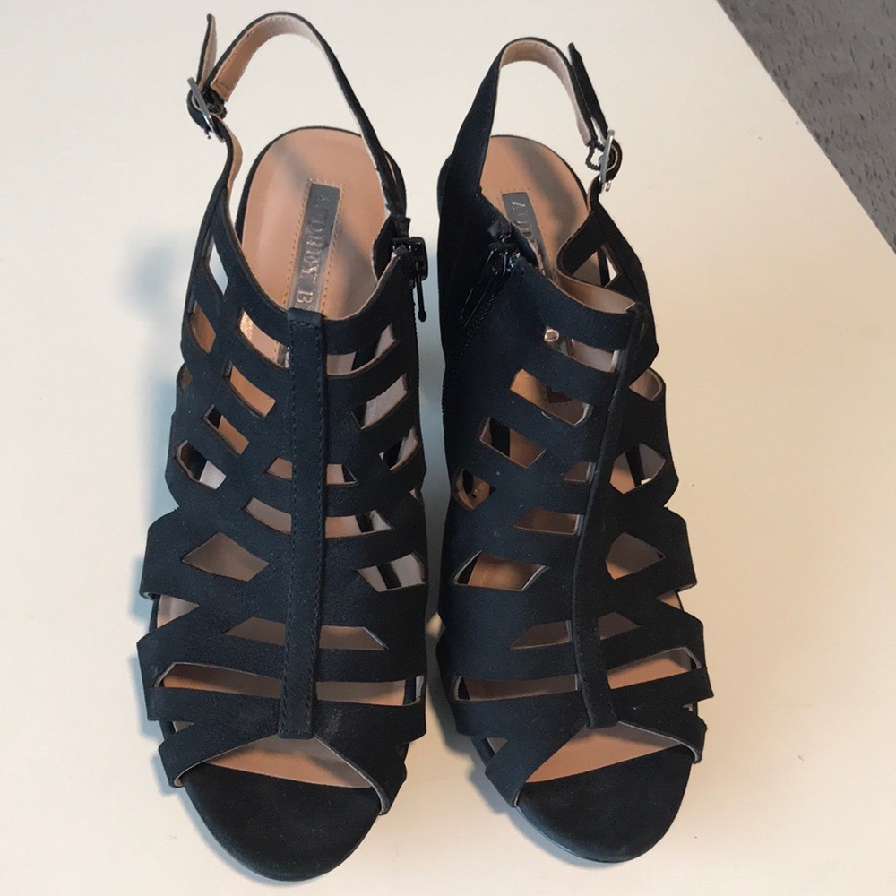 Black Strappy Audrey Brook Sandals, size 8